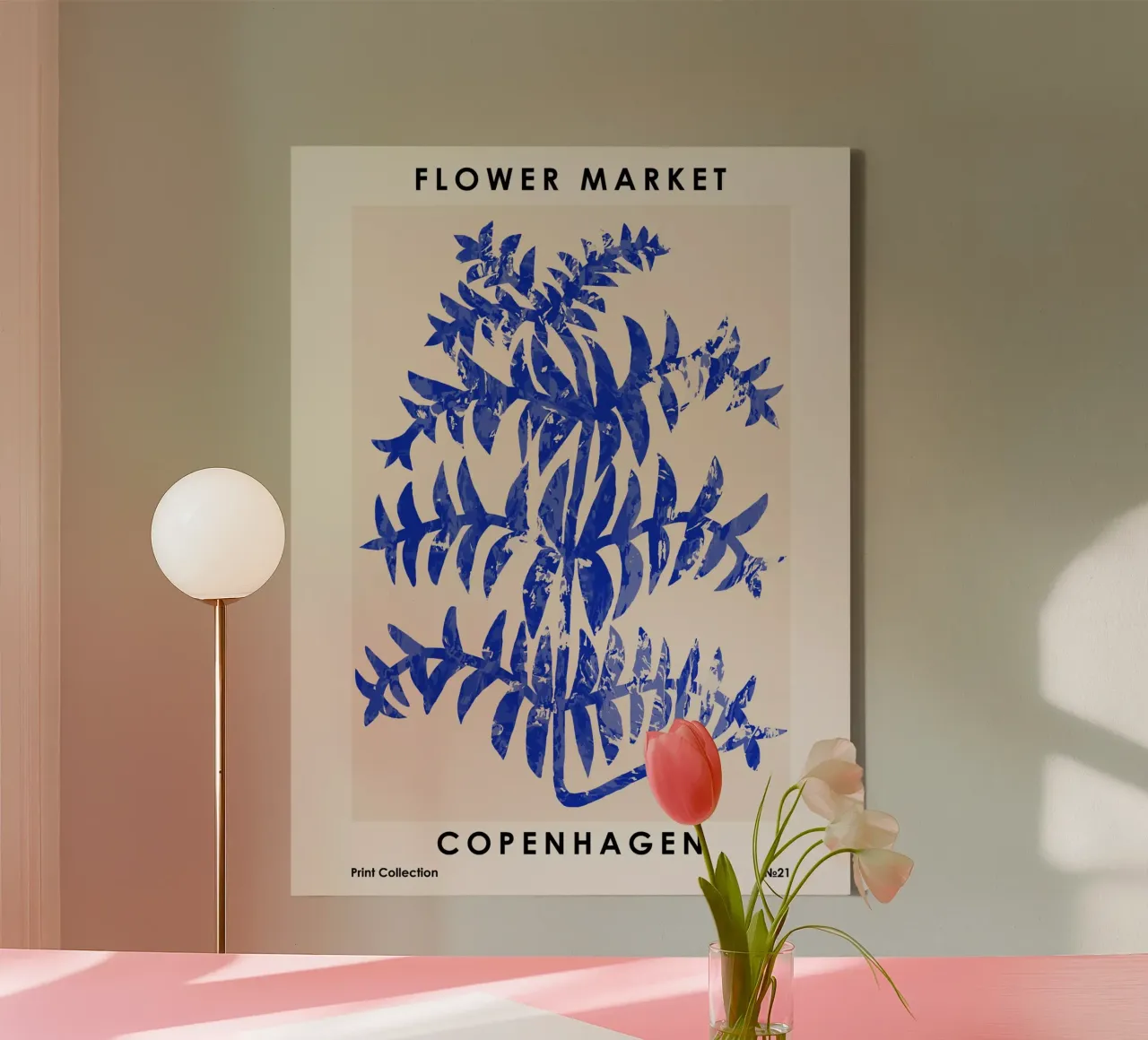 Mercato dei fiori. Copenaghen tela con Cornice a cassetta da NKTN Design