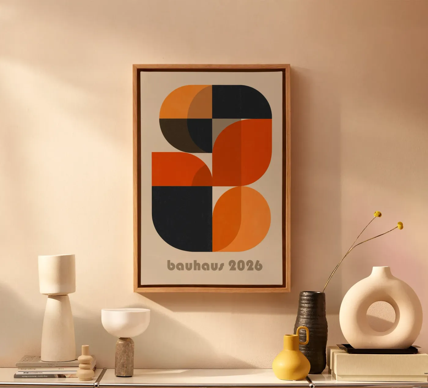 Bauhaus Anniversary 2026 | Abstract Mid-Century Modern canvas by Autofocus