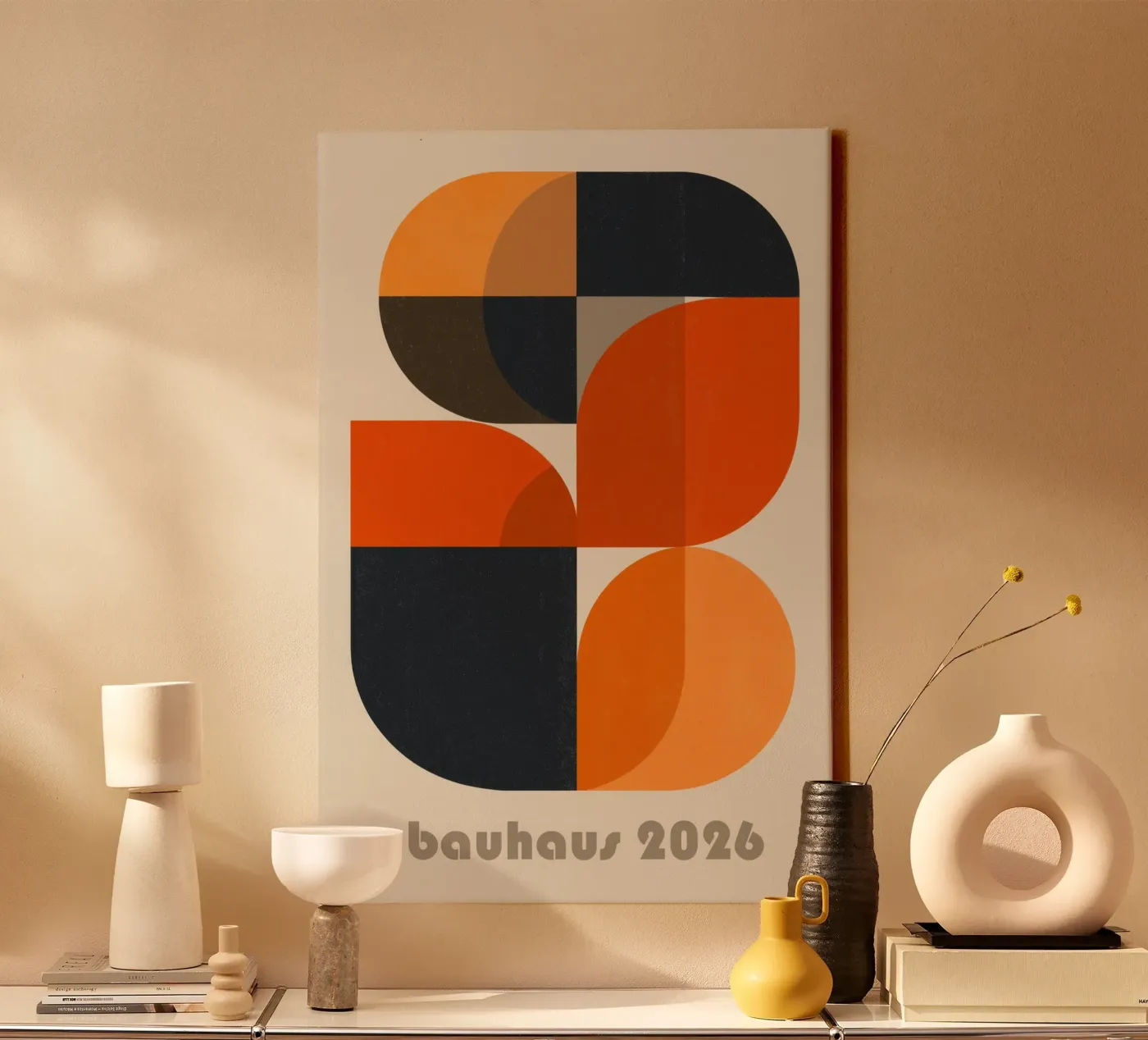 Bauhaus Anniversary 2026 | Abstract Mid-Century Modern canvas by Autofocus
