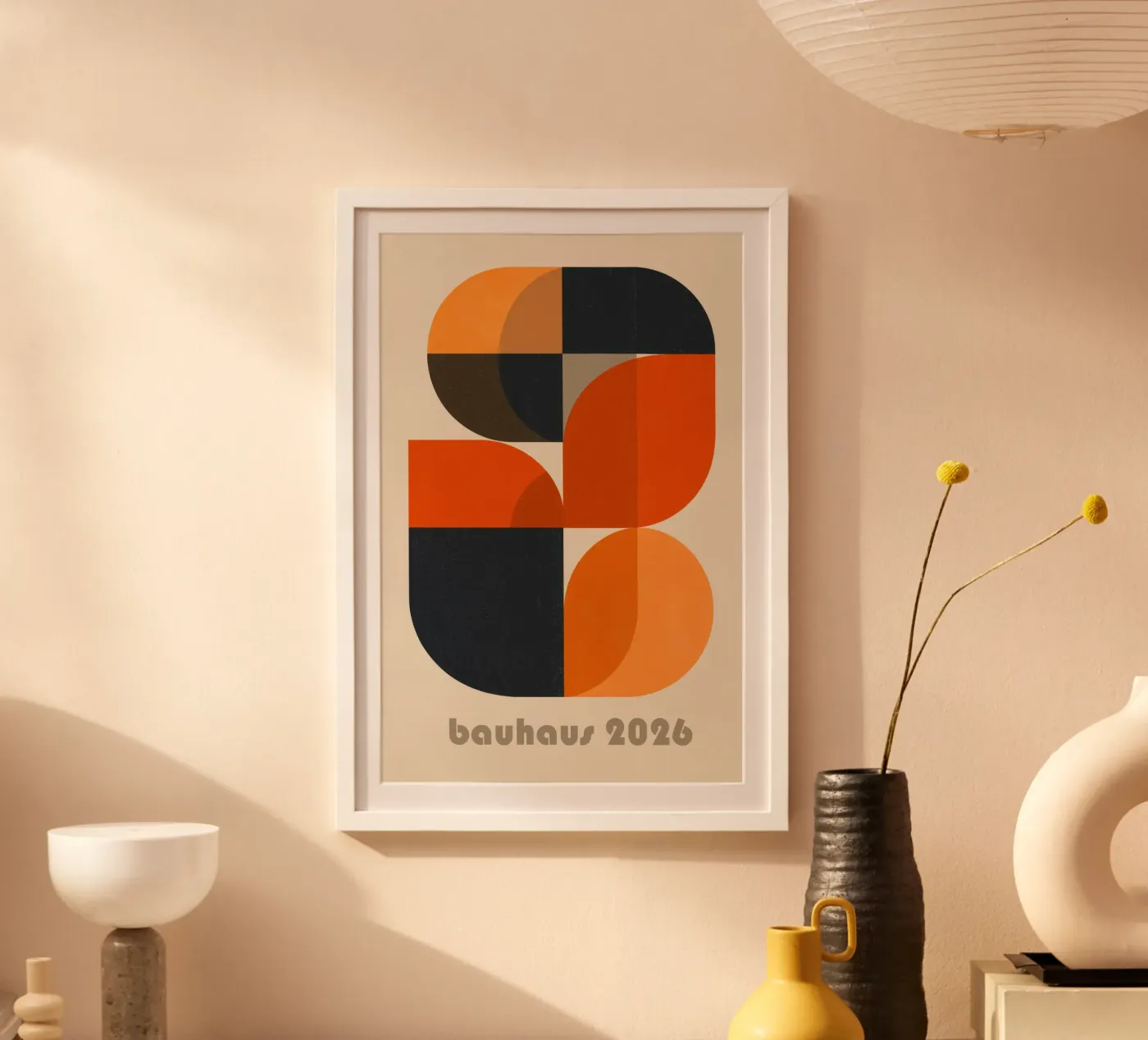 Anniversaire du Bauhaus en 2026 | Abstrait Midcentury Modern poster de Autofocus