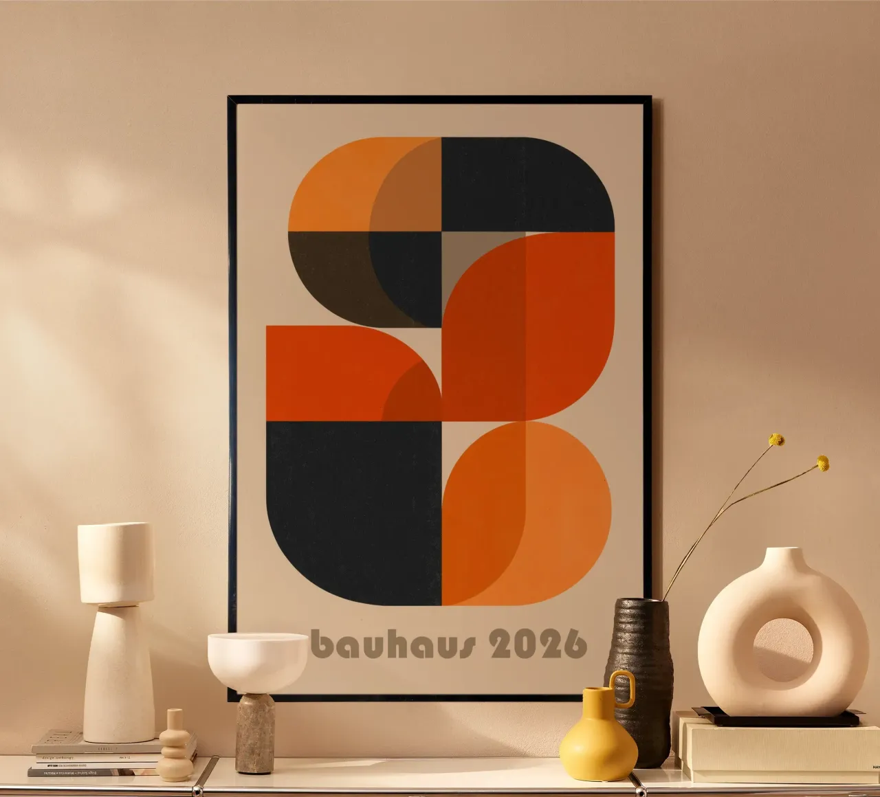 Bauhaus Anniversary 2026 | Abstract Mid-Century Modern poster by Autofocus