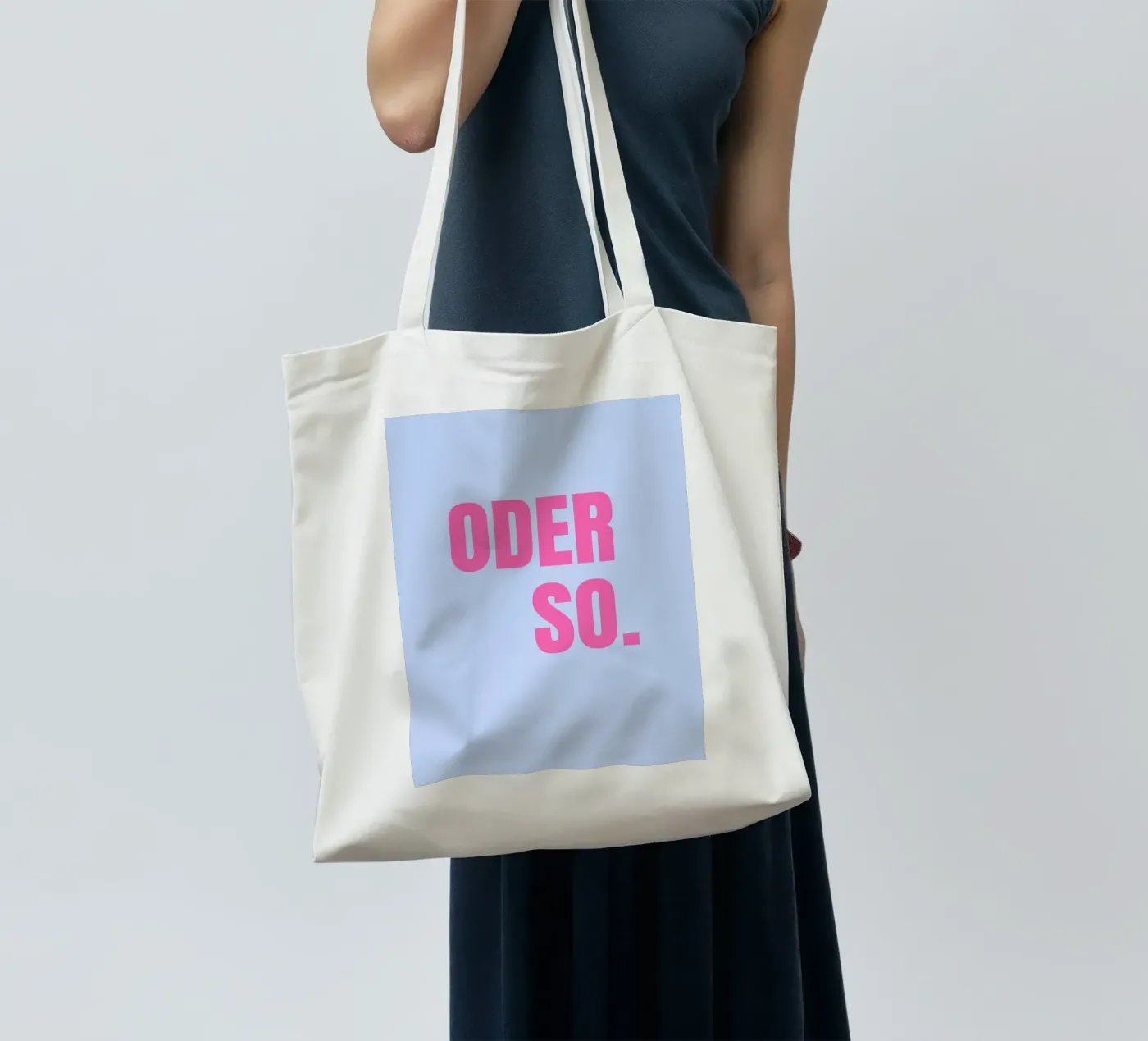 Oder so. Blue tote bag by janamossmann
