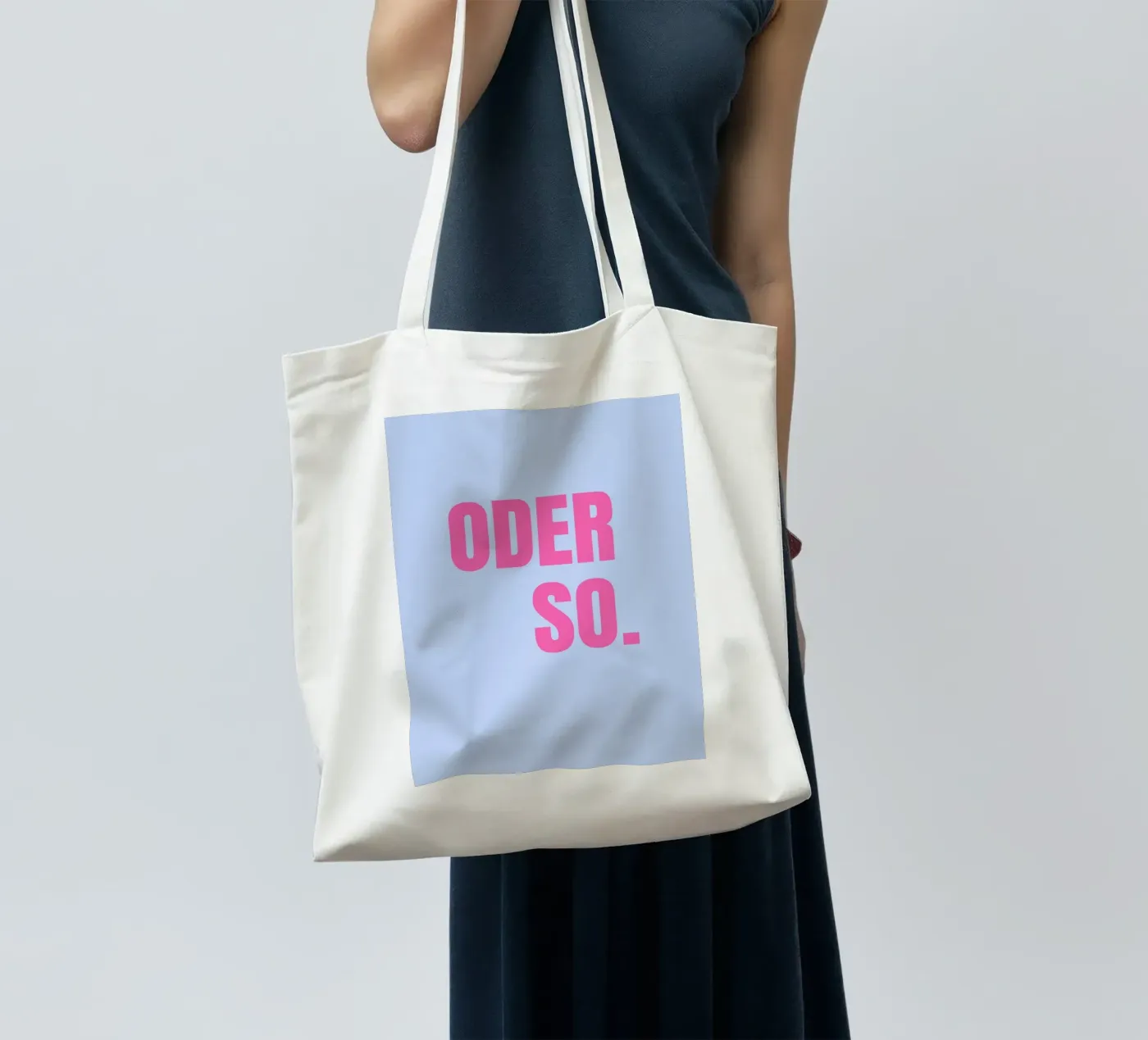 Oder so. Blue tote bag by janamossmann