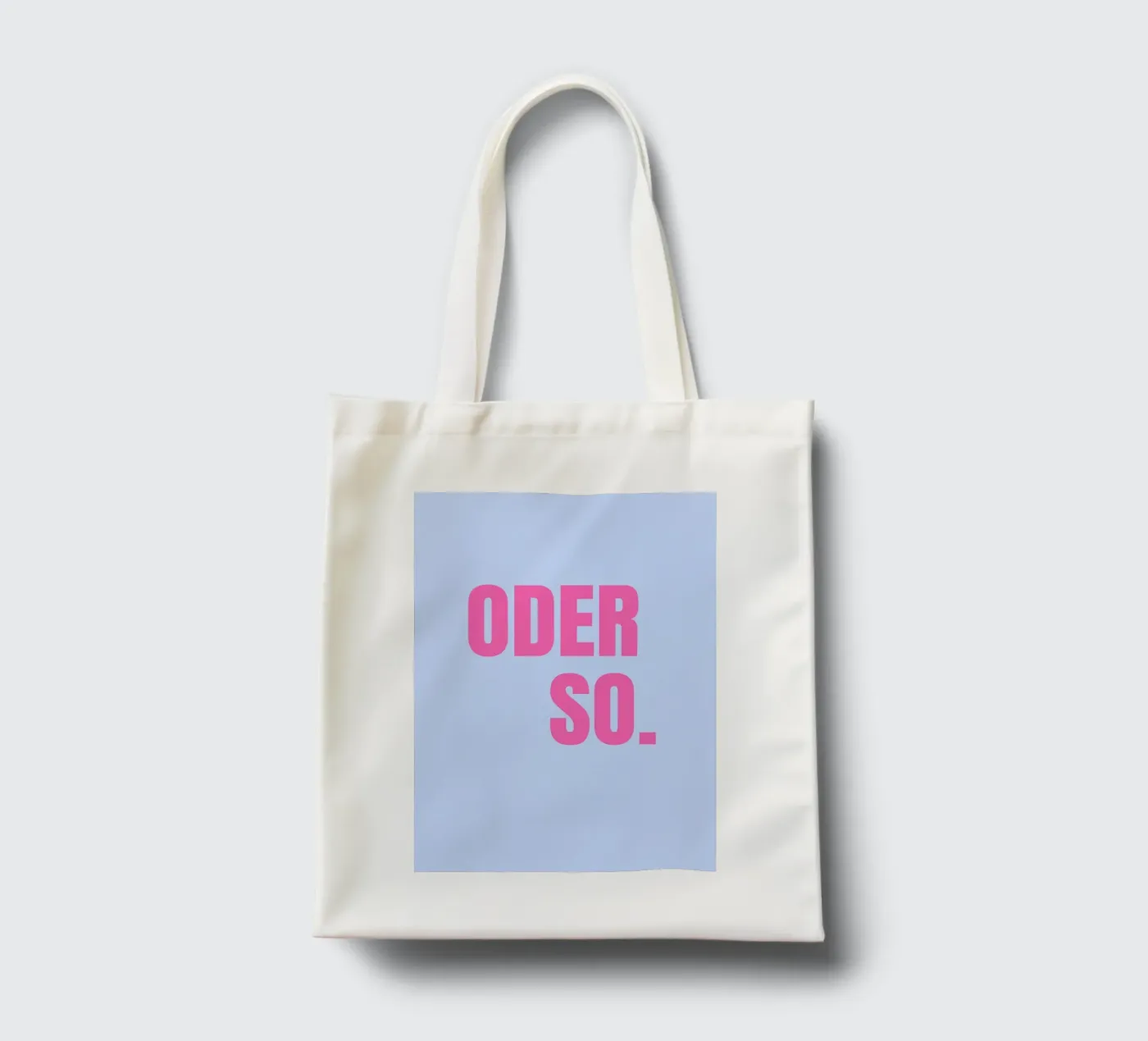 Oder so. Blue tote bag by janamossmann