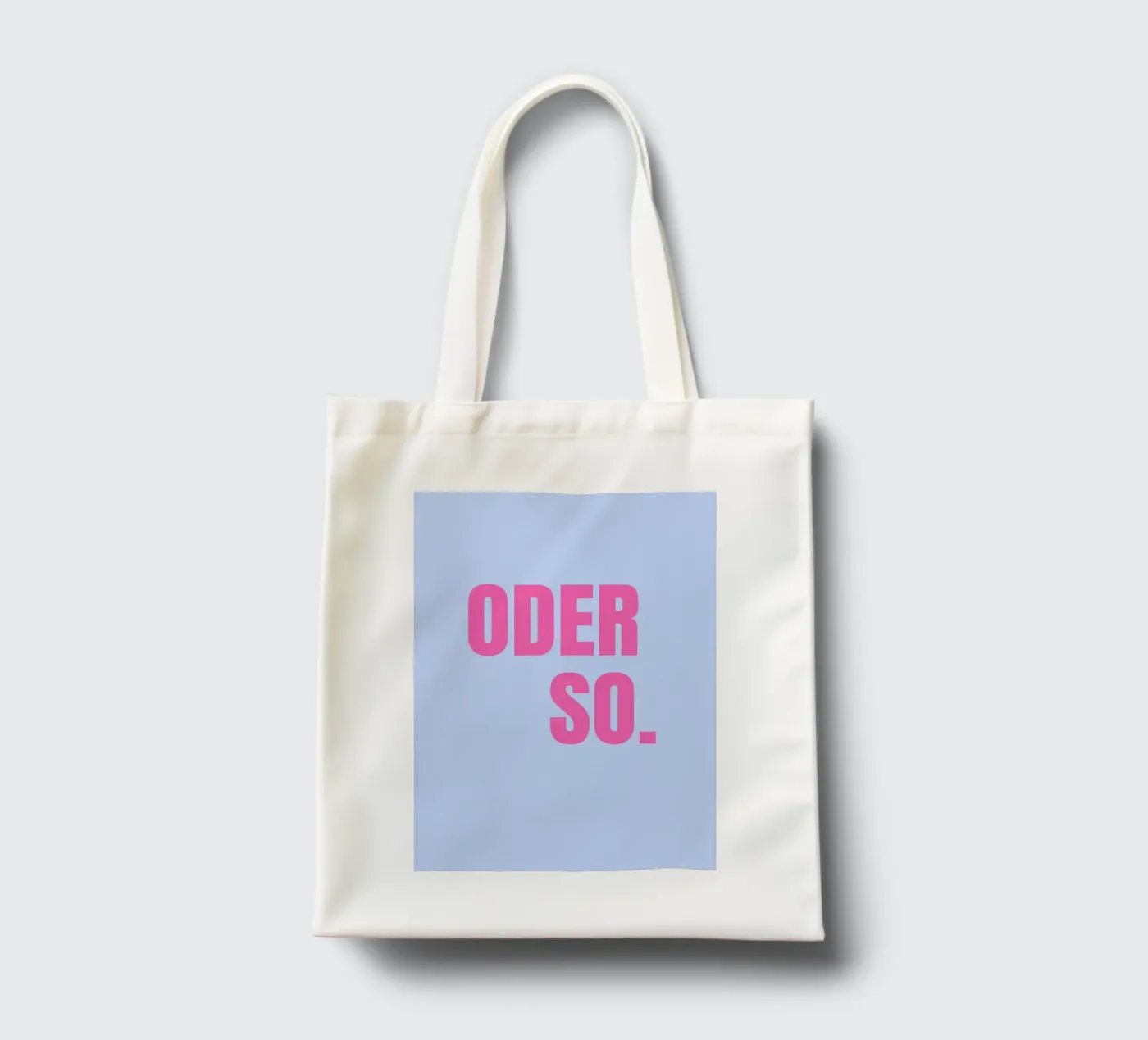 Oder so. Blue tote bag by janamossmann