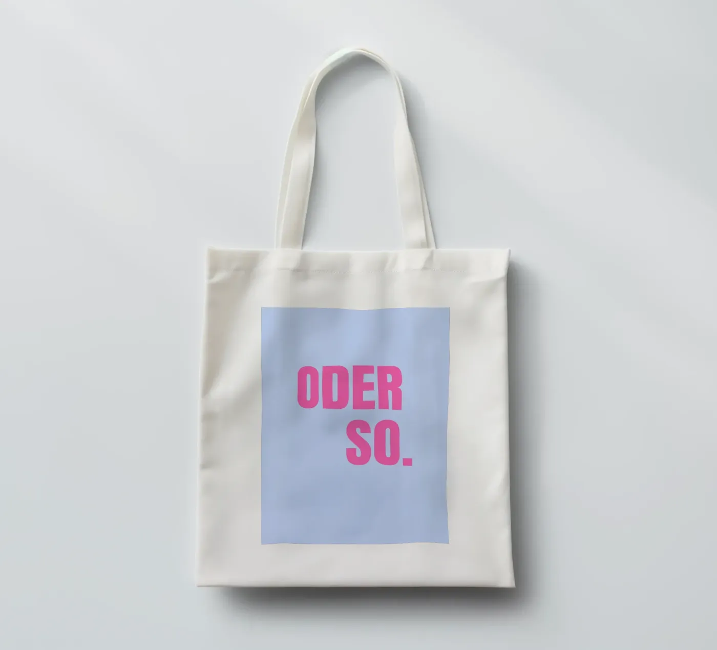 Oder so. Blue tote bag by janamossmann