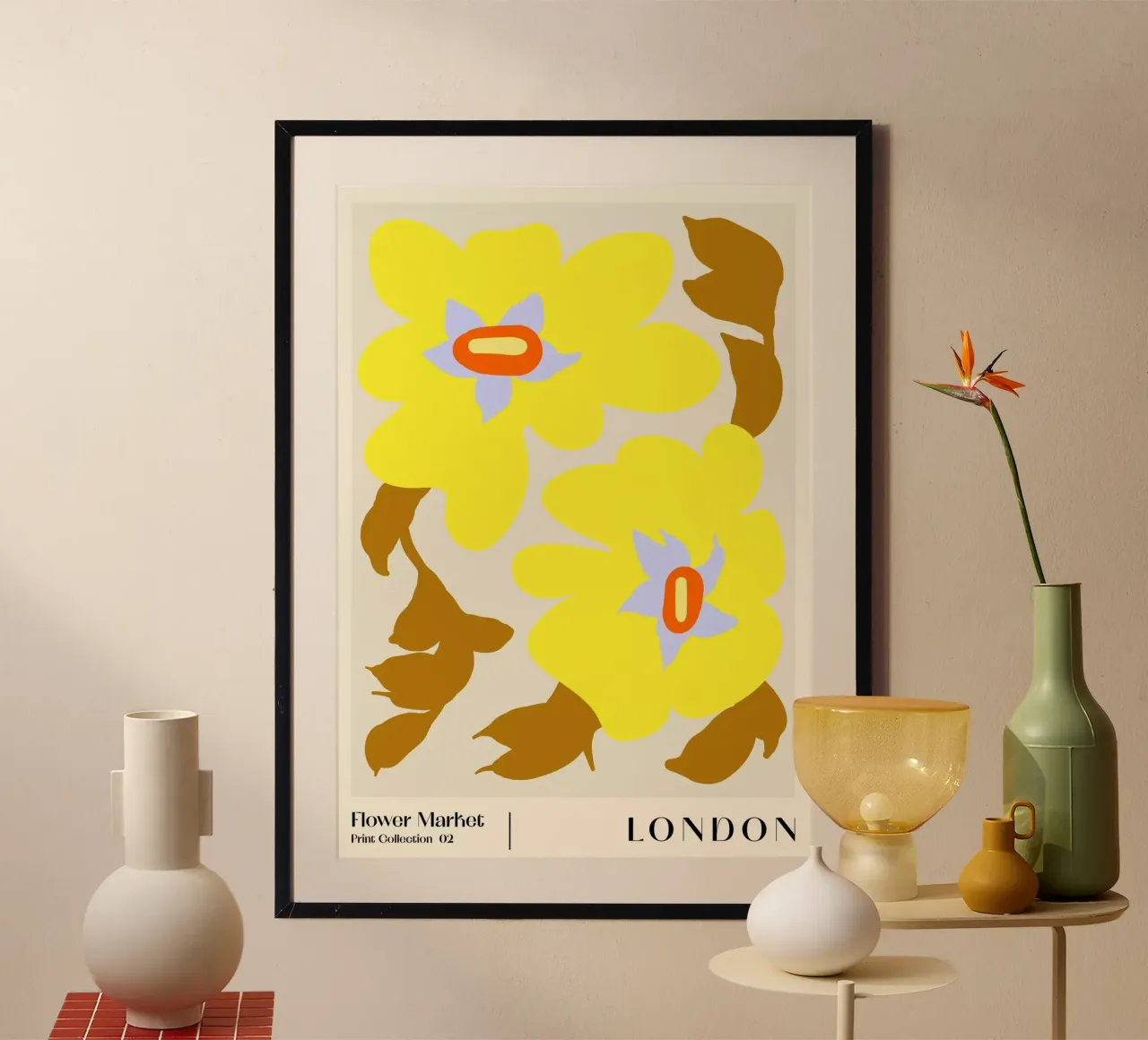 Mercato dei fiori. Londra poster da NKTN Design