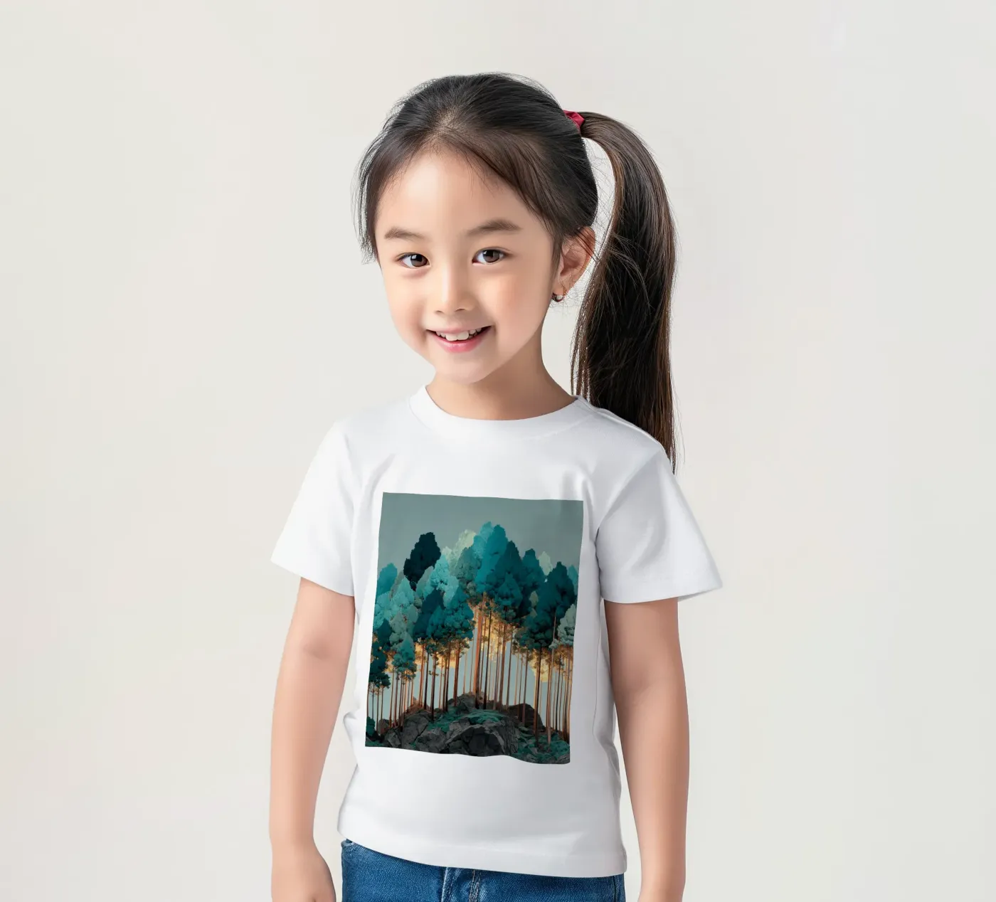 Trees kinder t-shirt van Art Unleashed