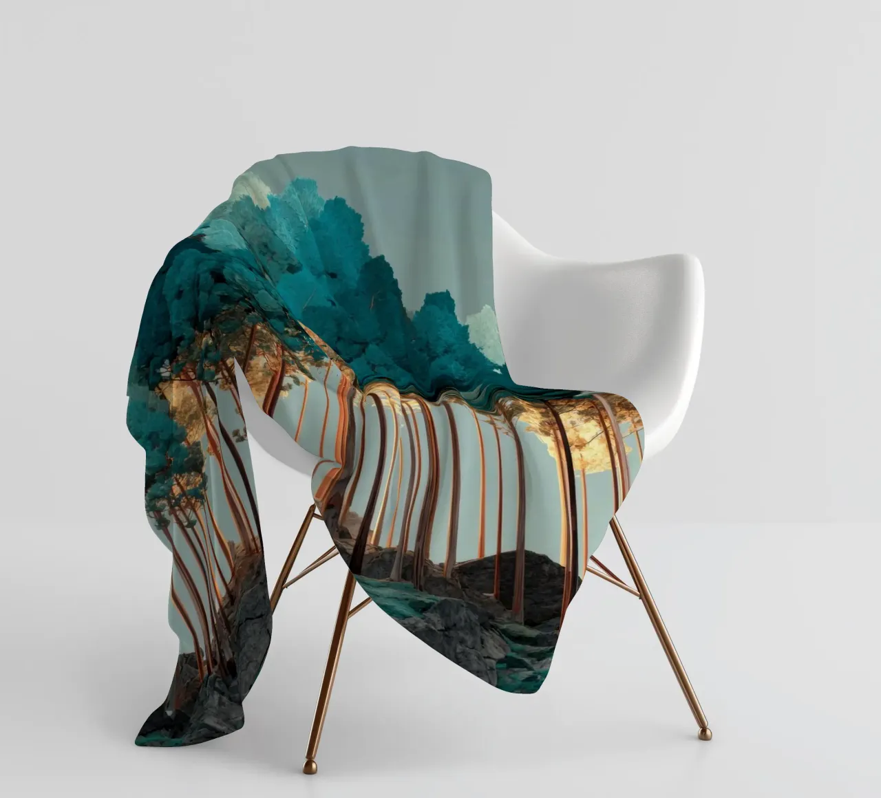 Trees Fleecedecke von Art Unleashed