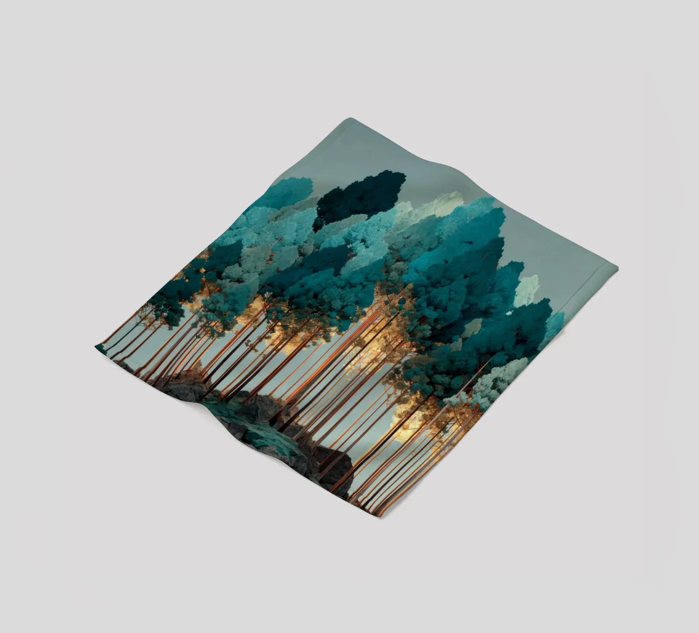 Trees fleecedeken van Art Unleashed
