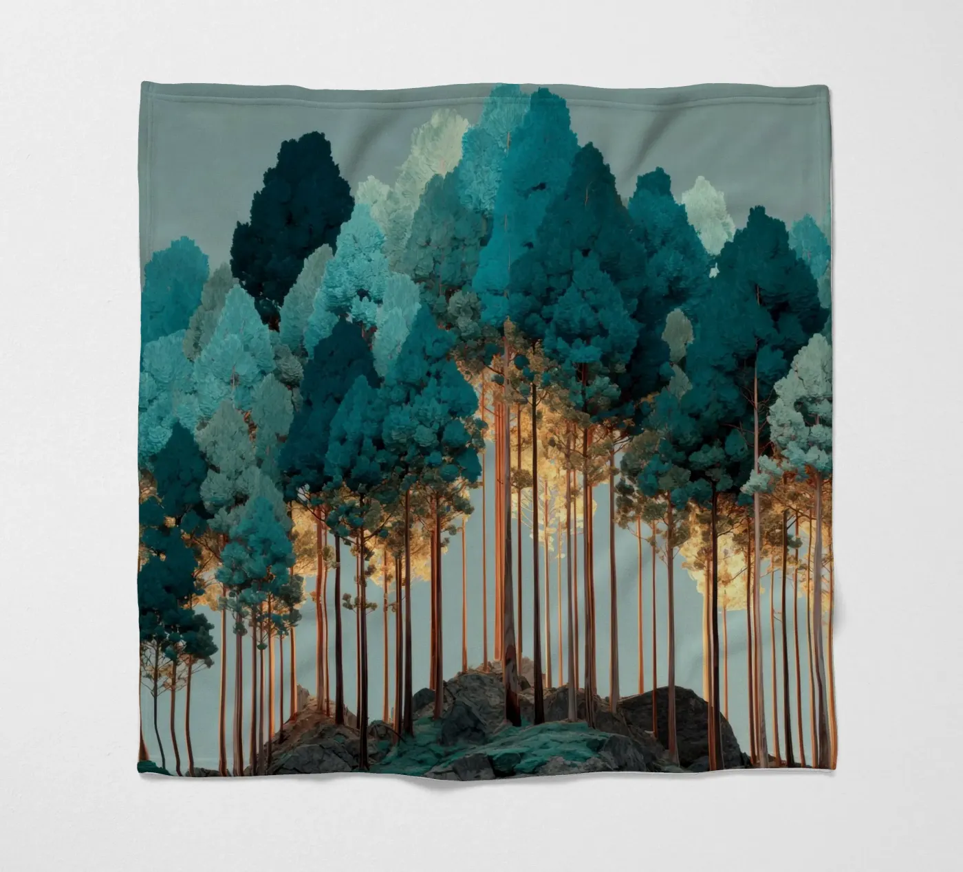 Trees fleecedeken van Art Unleashed