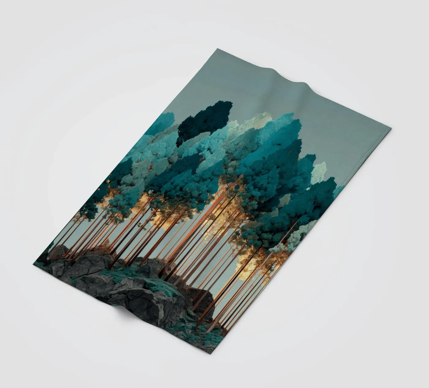 Trees fleecedeken van Art Unleashed