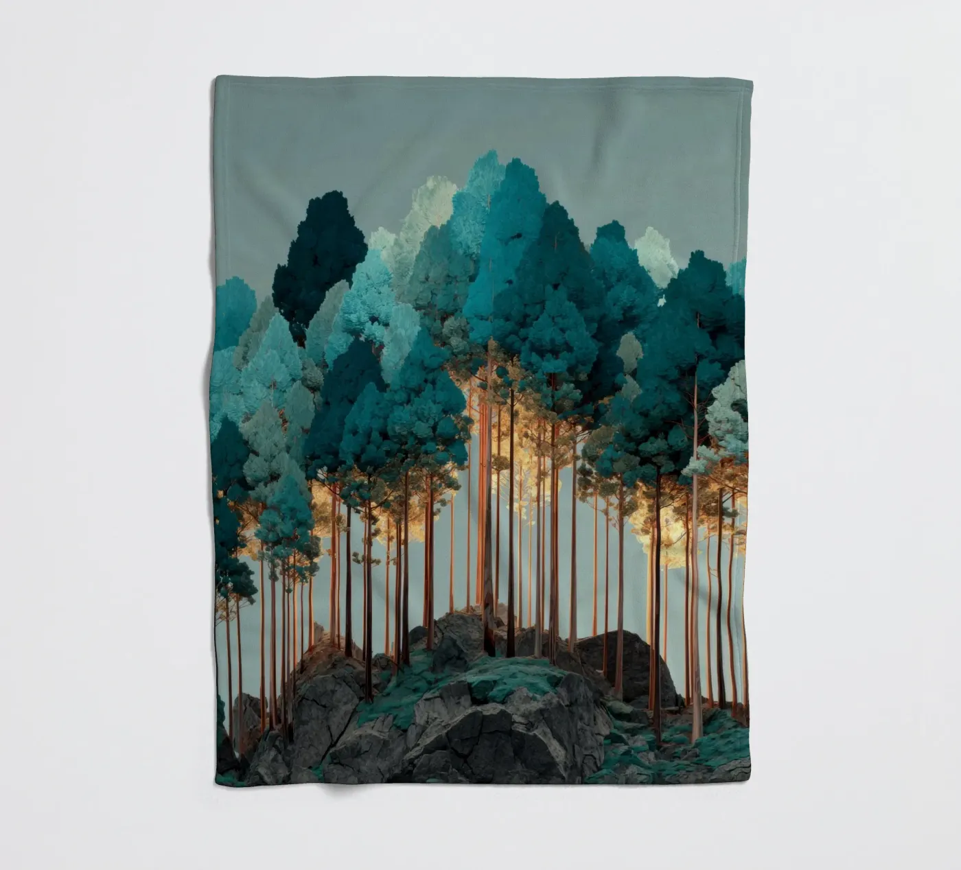 Trees fleecedeken van Art Unleashed
