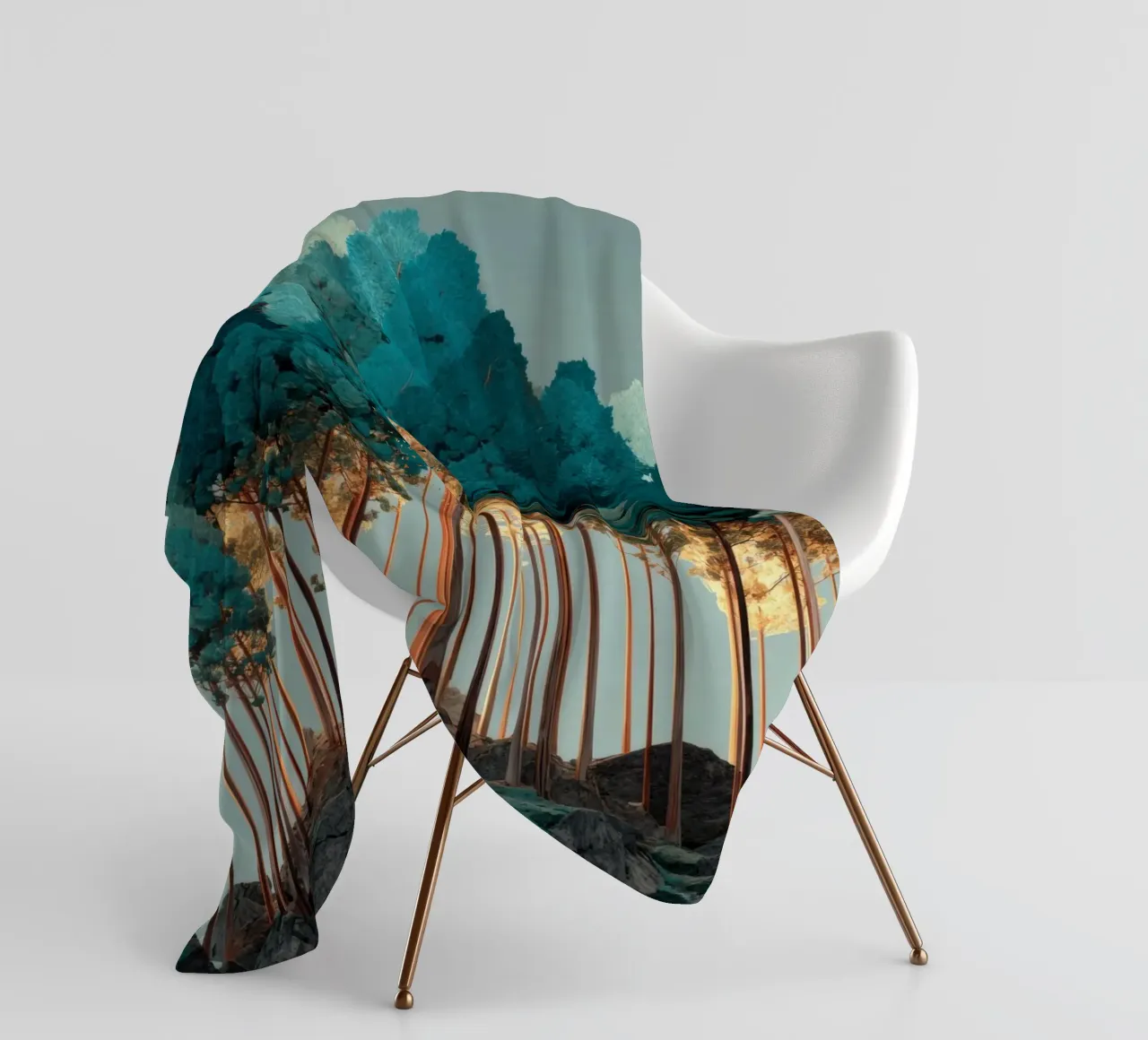 Trees Fleecedecke von Art Unleashed