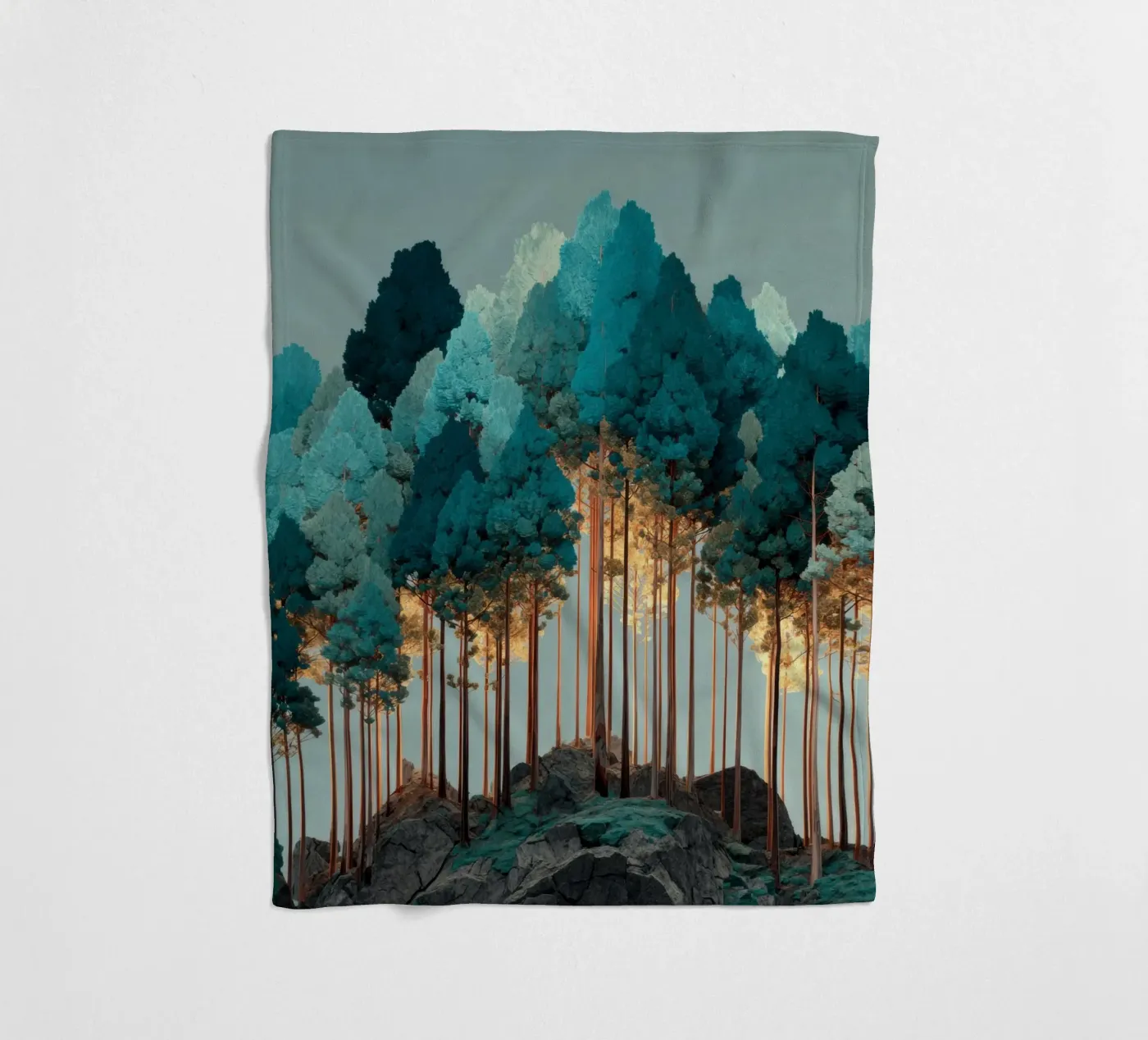 Trees fleecedeken van Art Unleashed