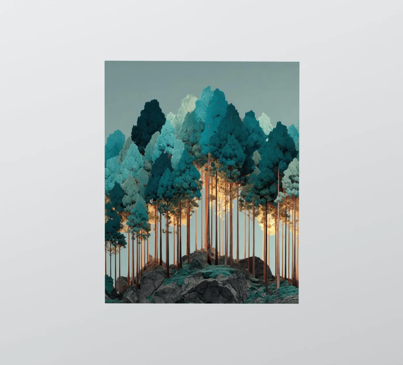 Trees sticker van Art Unleashed