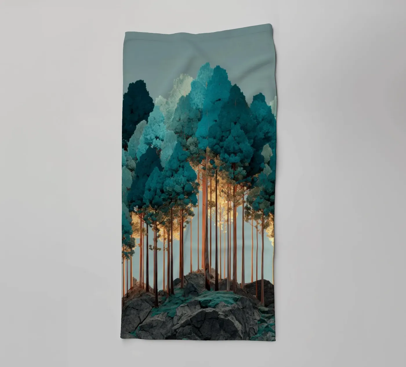 Trees badhanddoek van Art Unleashed