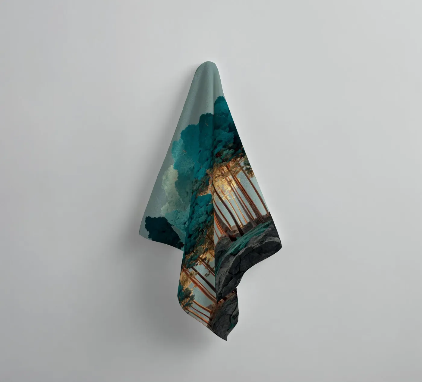 Trees badhanddoek van Art Unleashed