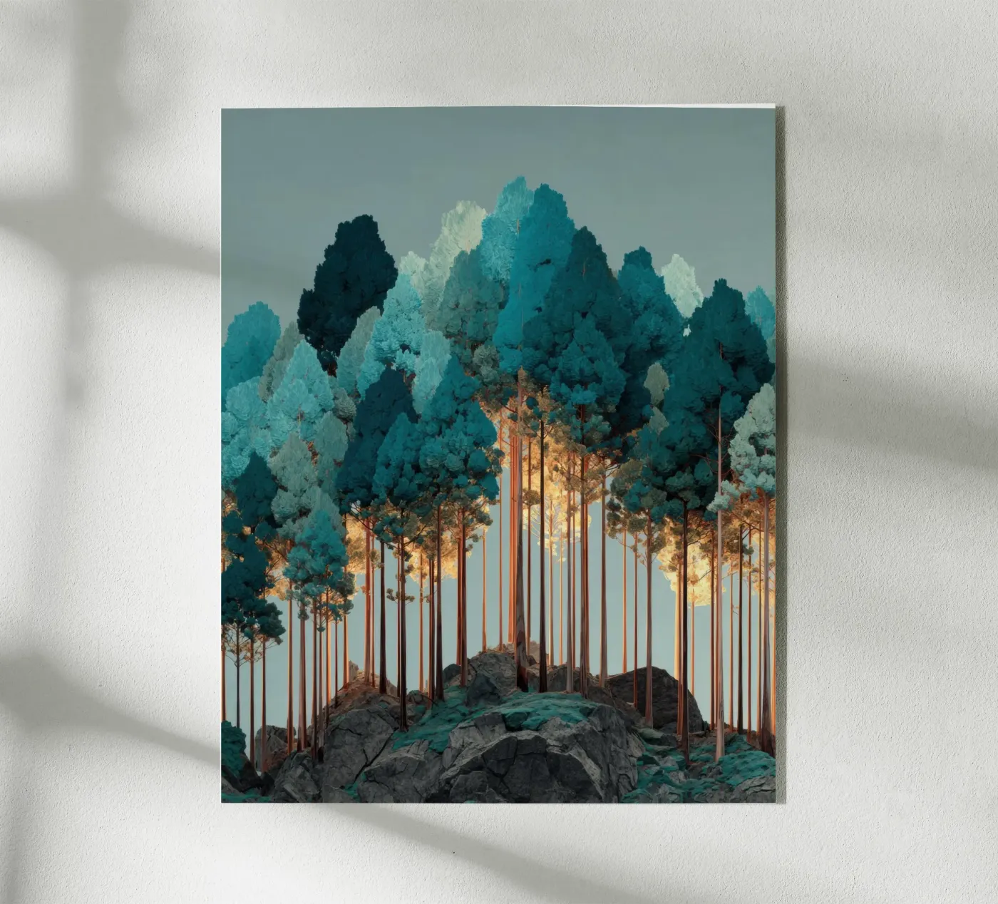 Trees acryl van Art Unleashed