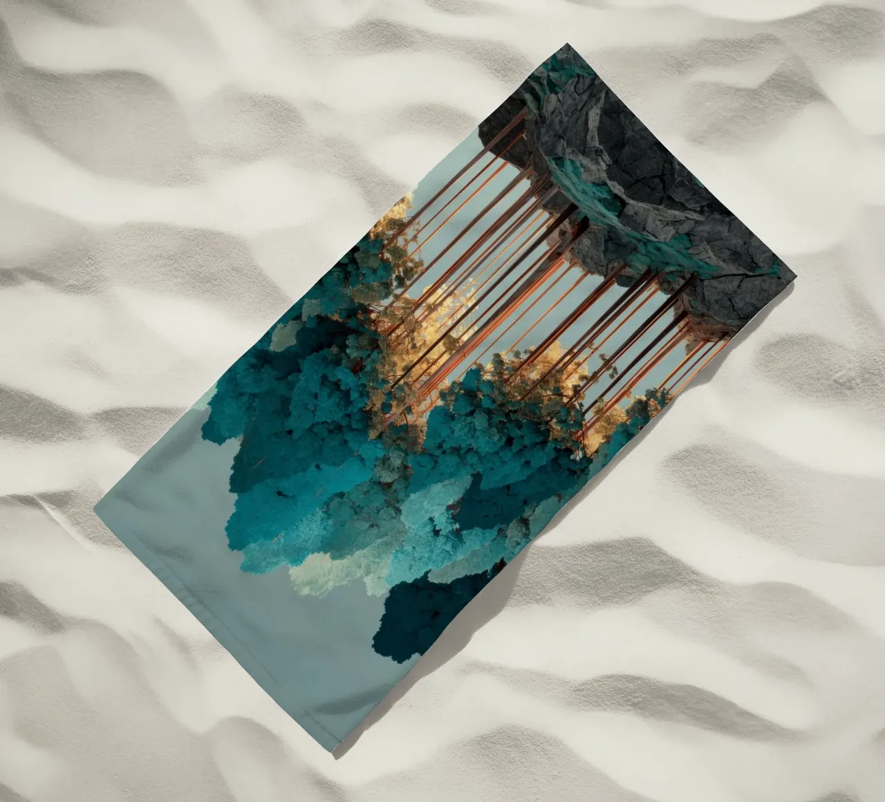 Trees beach towel by Art Unleashed