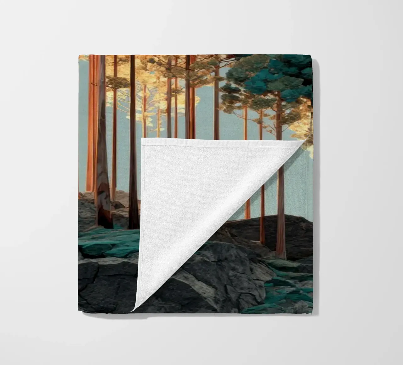 Trees beach towel by Art Unleashed
