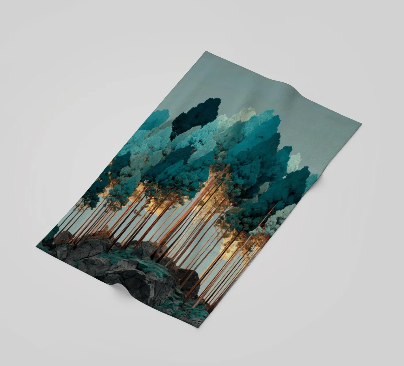 Trees strandhanddoek van Art Unleashed