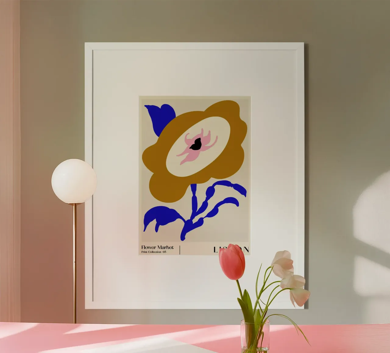 Mercato dei fiori. Lisbona poster da NKTN Design
