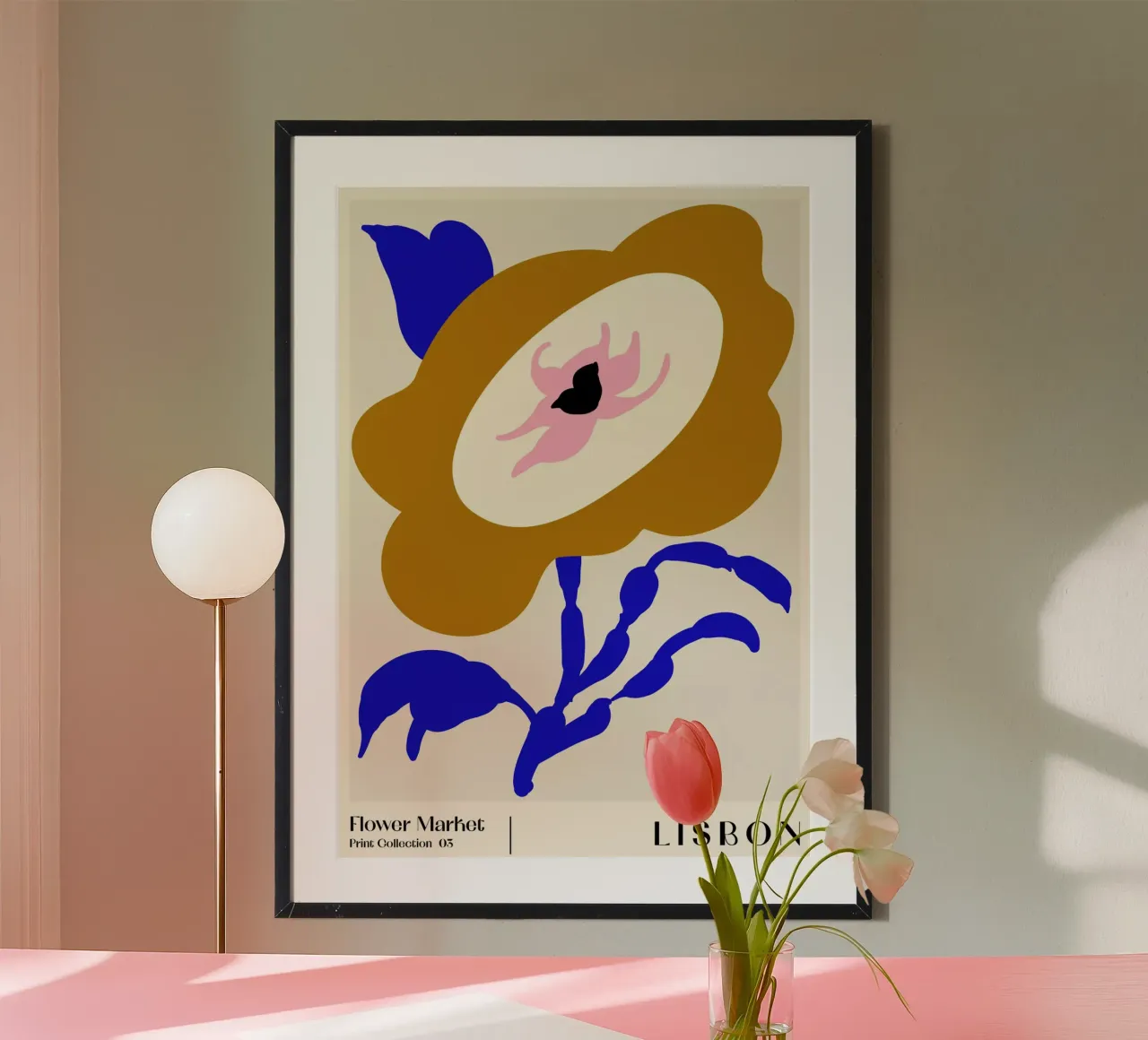 Mercato dei fiori. Lisbona poster da NKTN Design