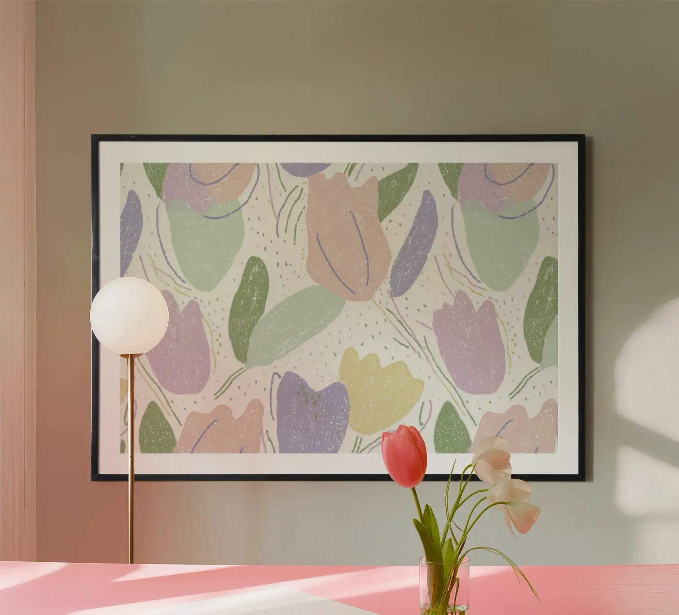 Tulip Pattern Poster von treechild