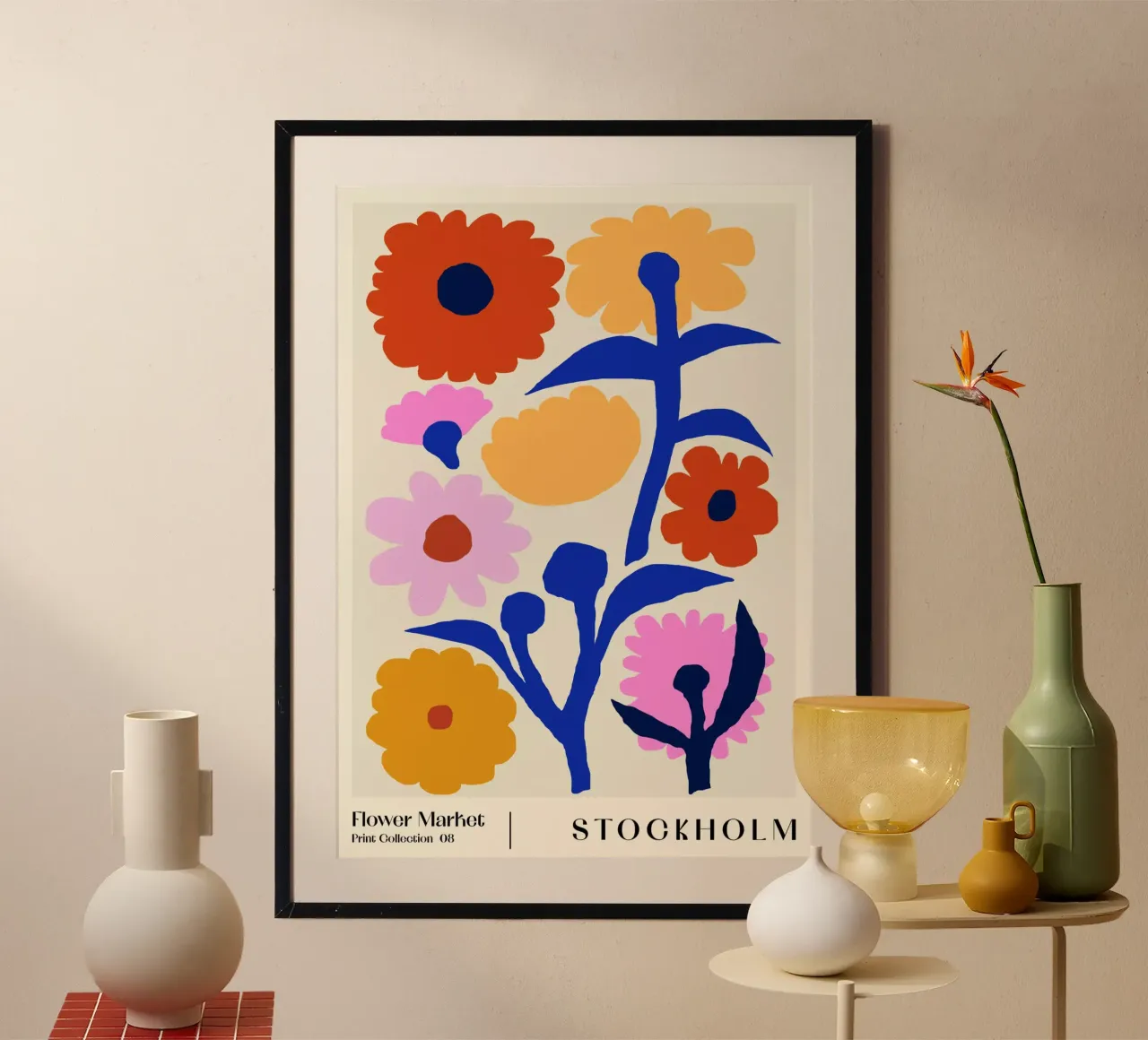 Mercato dei fiori. Stoccolma poster da NKTN Design