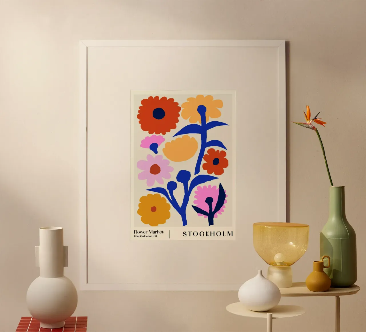 Mercato dei fiori. Stoccolma poster da NKTN Design