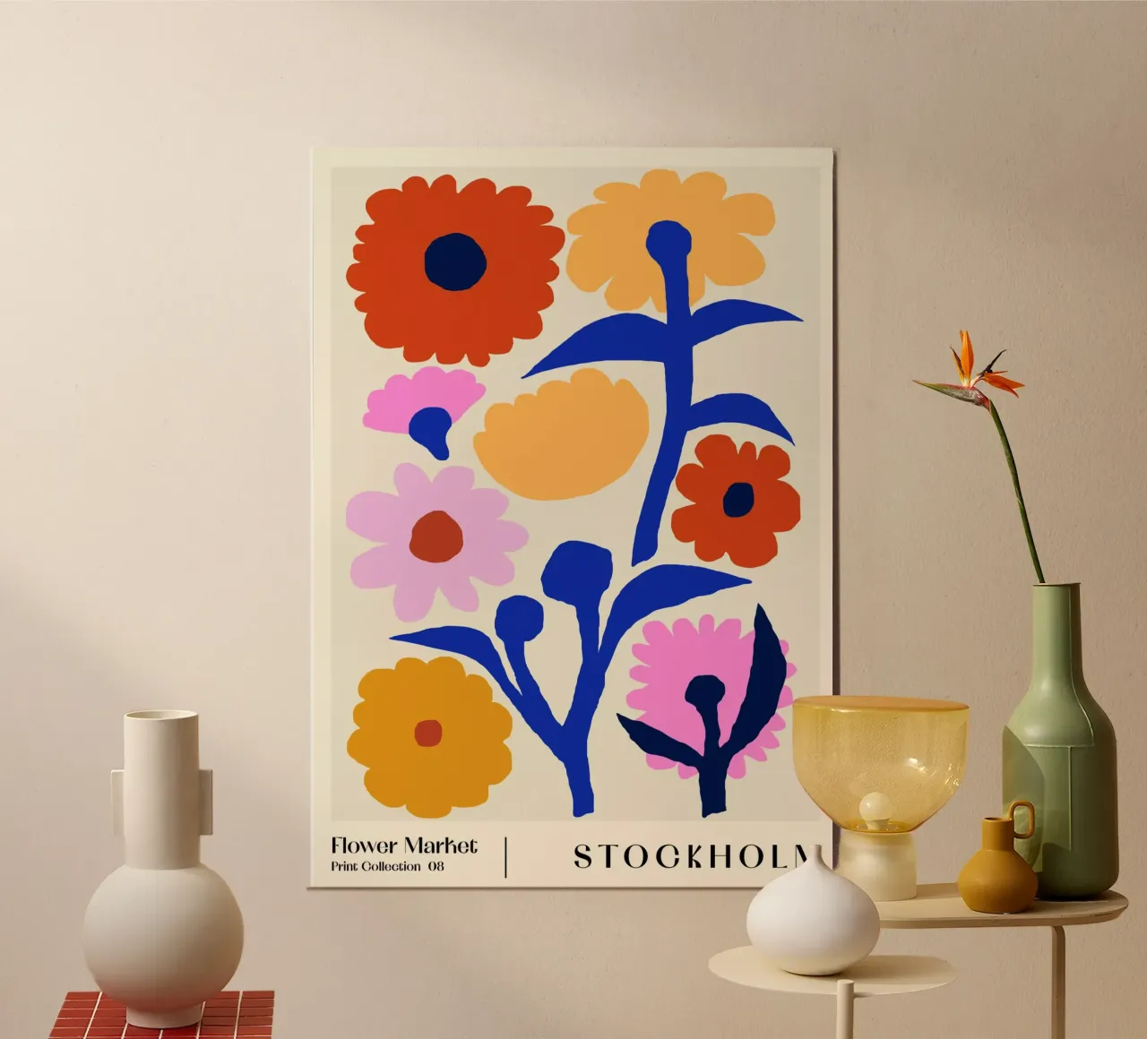 Mercato dei fiori. Stoccolma poster da NKTN Design