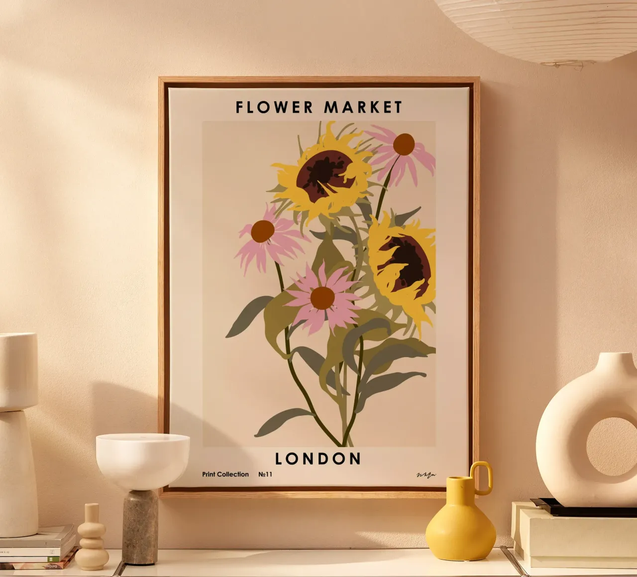 Mercato dei fiori. Londra tela con Cornice a cassetta da NKTN Design