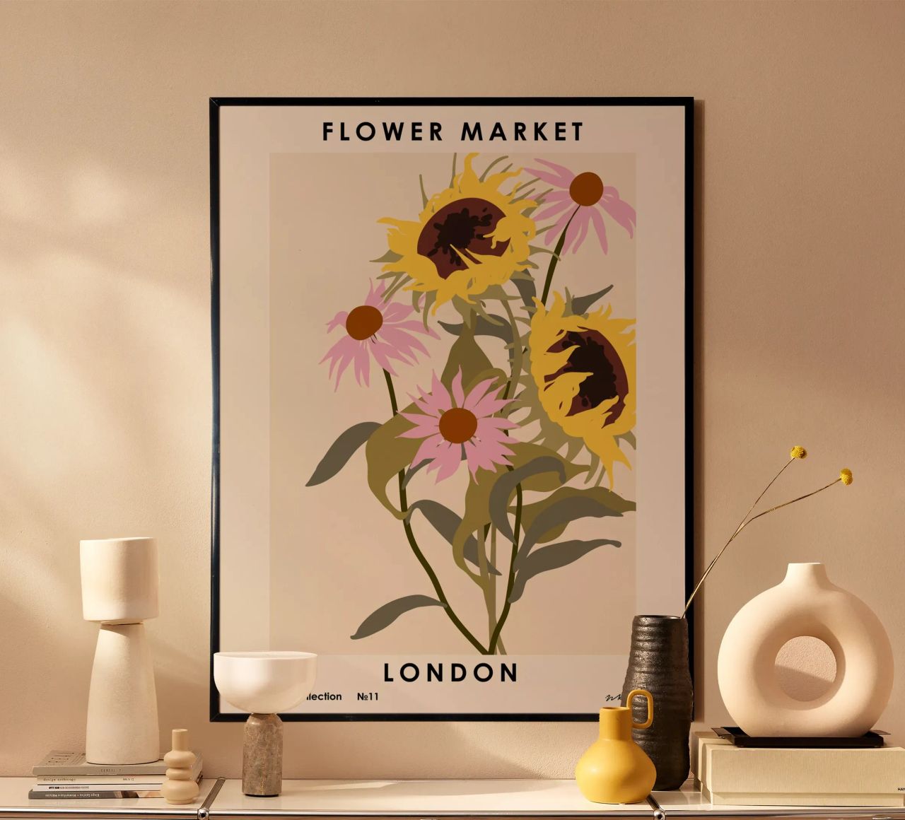 Bloemenmarkt. Londen poster van NKTN Design