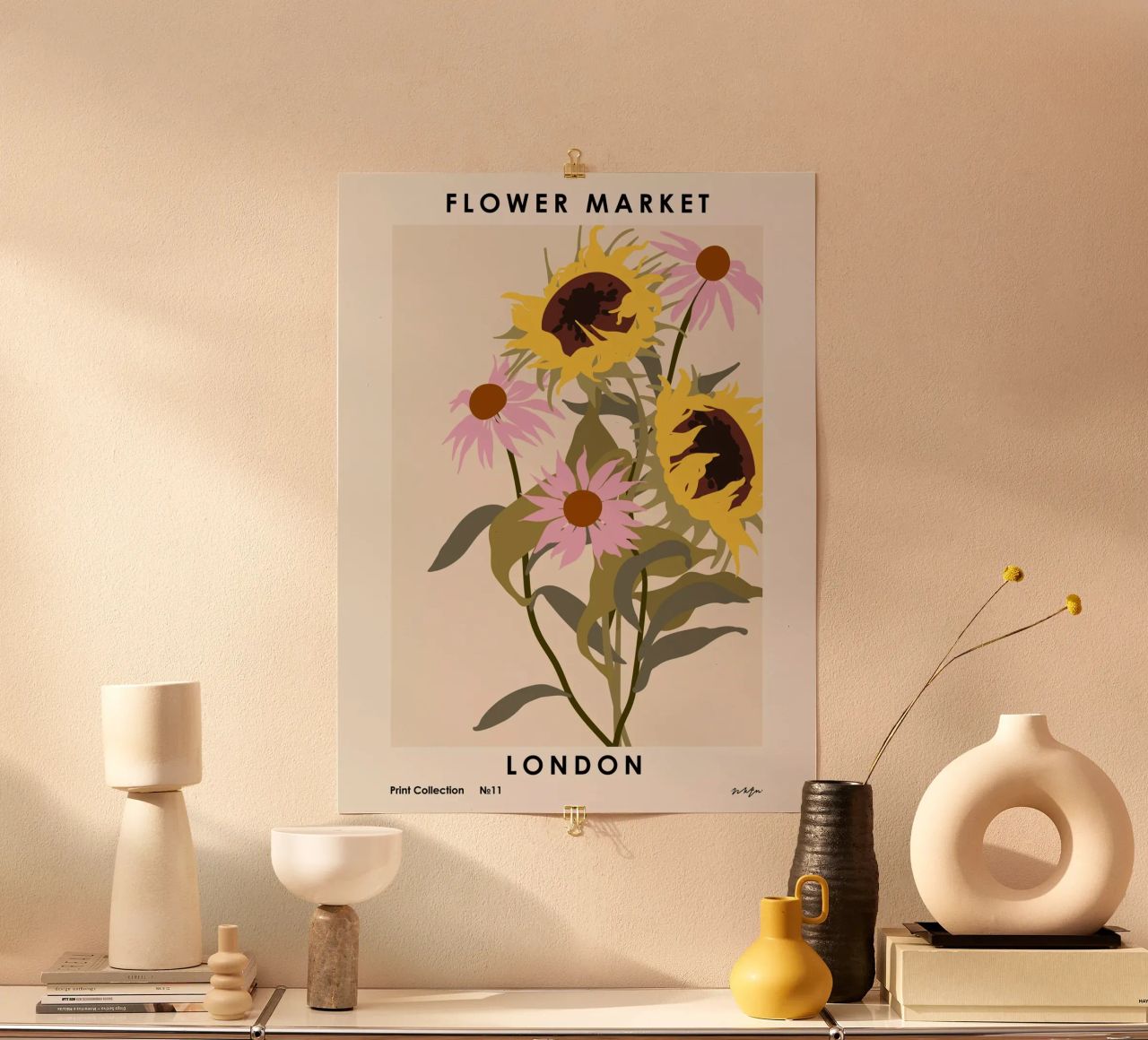 Bloemenmarkt. Londen poster van NKTN Design