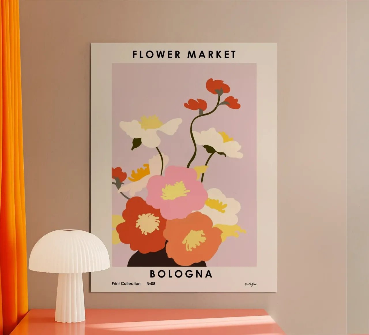 Mercato dei fiori. Bologna poster da NKTN Design