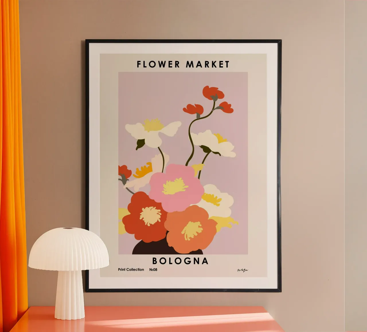 Mercato dei fiori. Bologna poster da NKTN Design