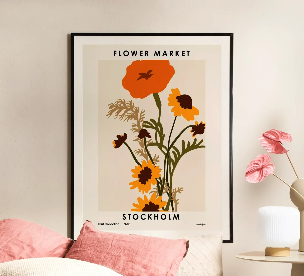 Mercato dei fiori. Stoccolma poster da NKTN Design