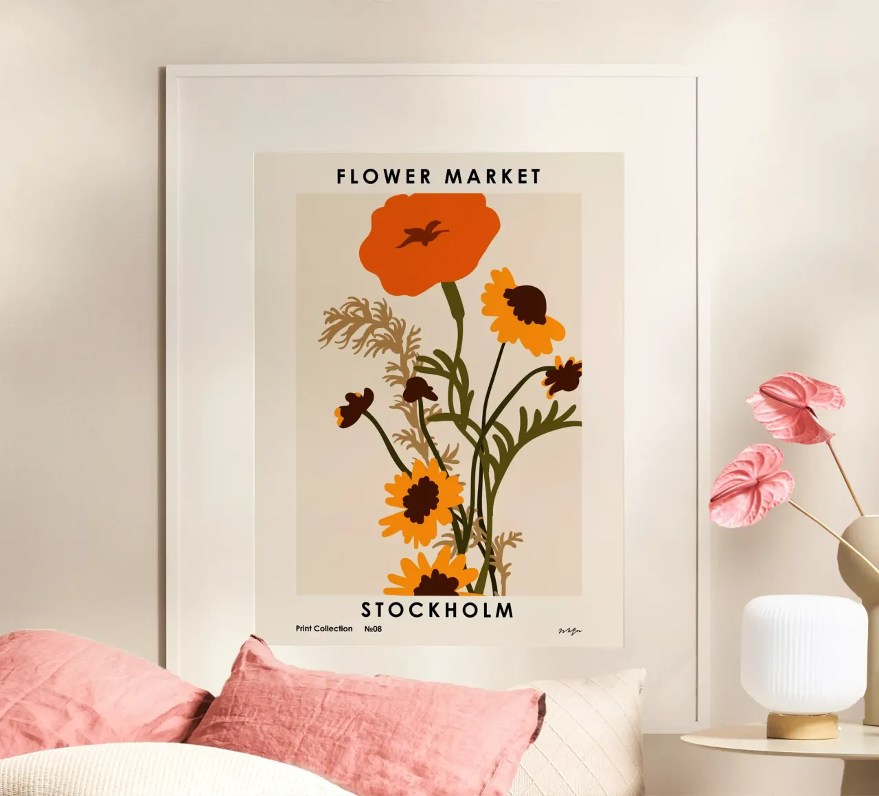 Mercato dei fiori. Stoccolma poster da NKTN Design