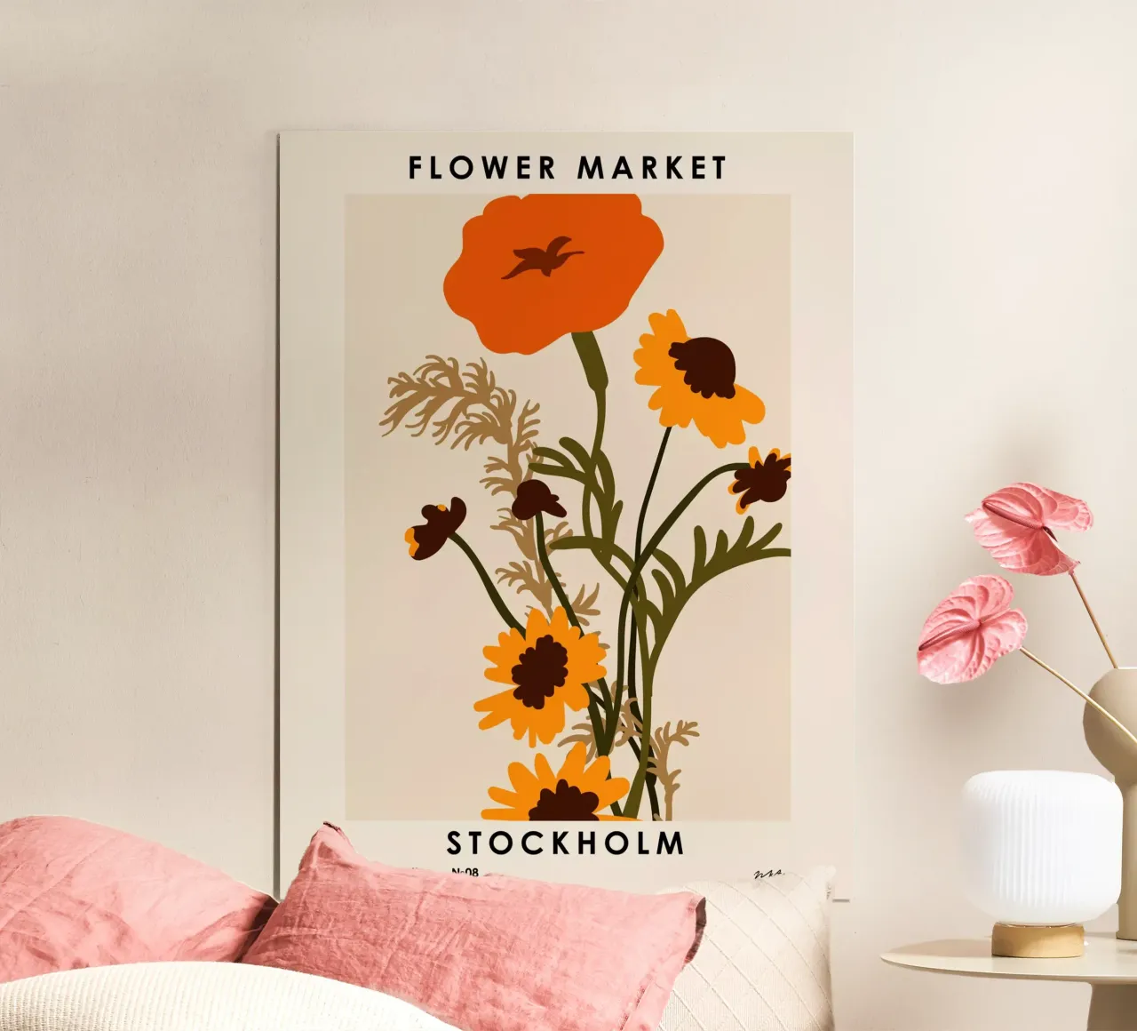 Mercato dei fiori. Stoccolma poster da NKTN Design