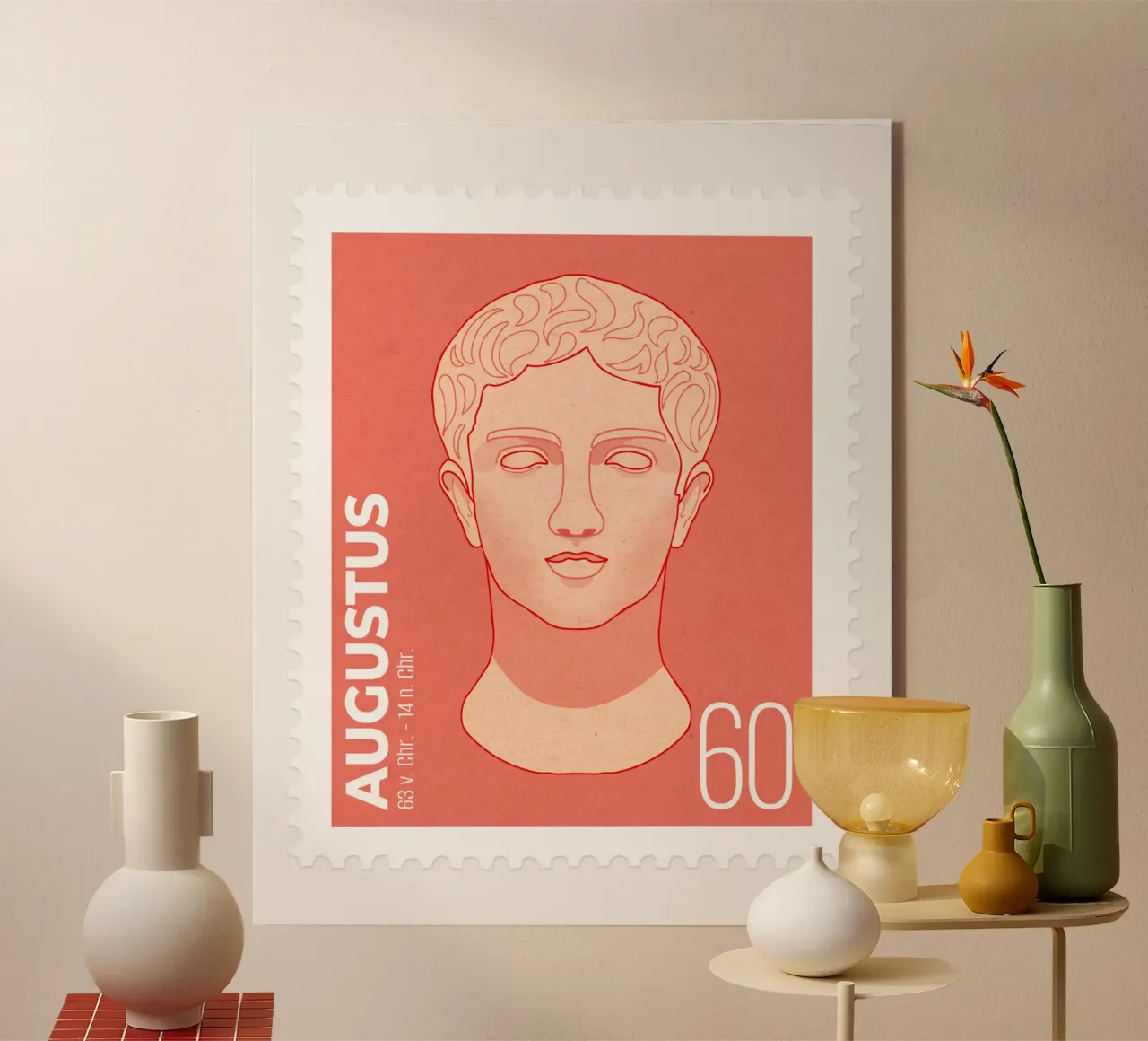 Francobollo Augusto plexiglass da Face & Content