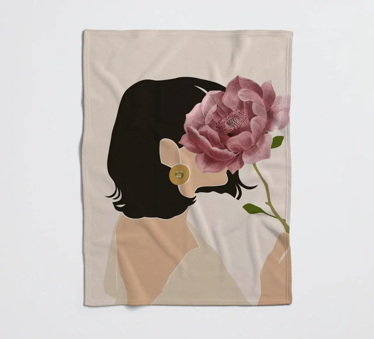 Essenza femminile coperta in pile da DesignArt