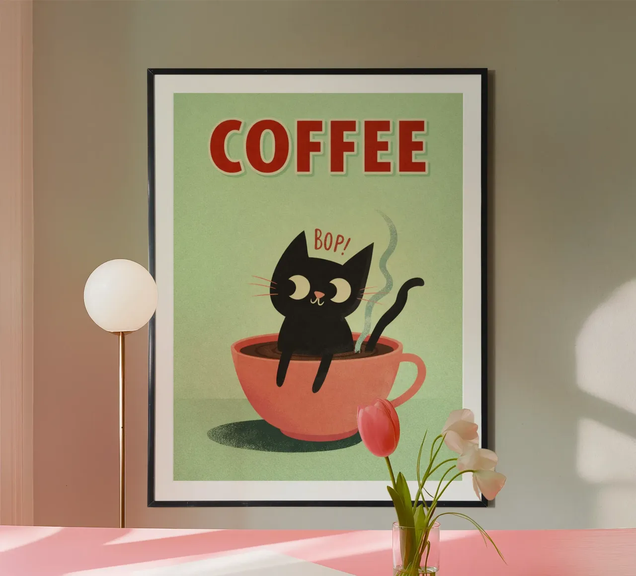 gatto caffè poster da pasadenan