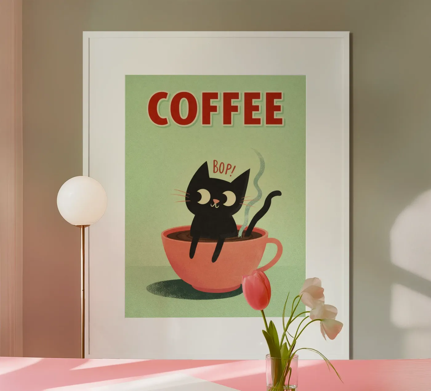 gatto caffè poster da pasadenan