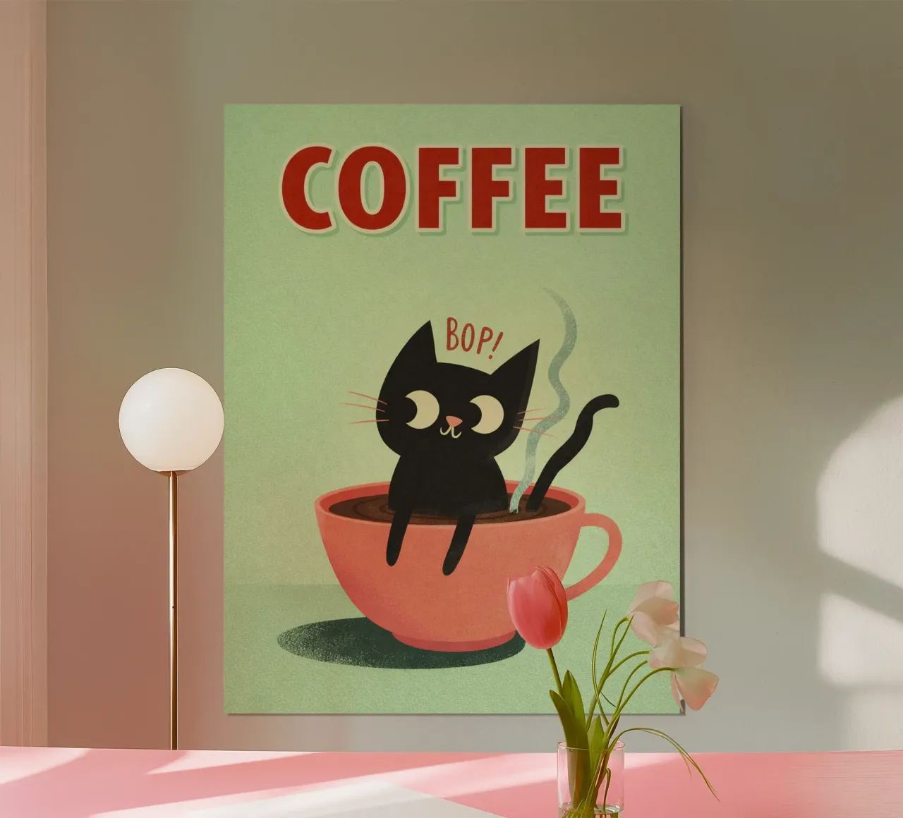 gatto caffè poster da pasadenan