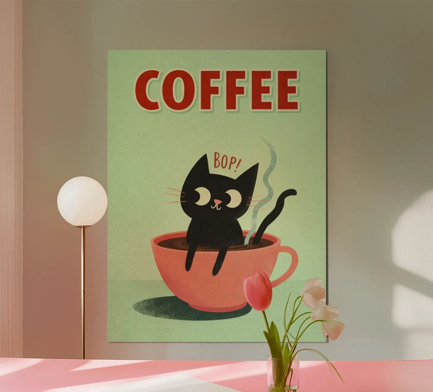 gatto caffè poster da pasadenan