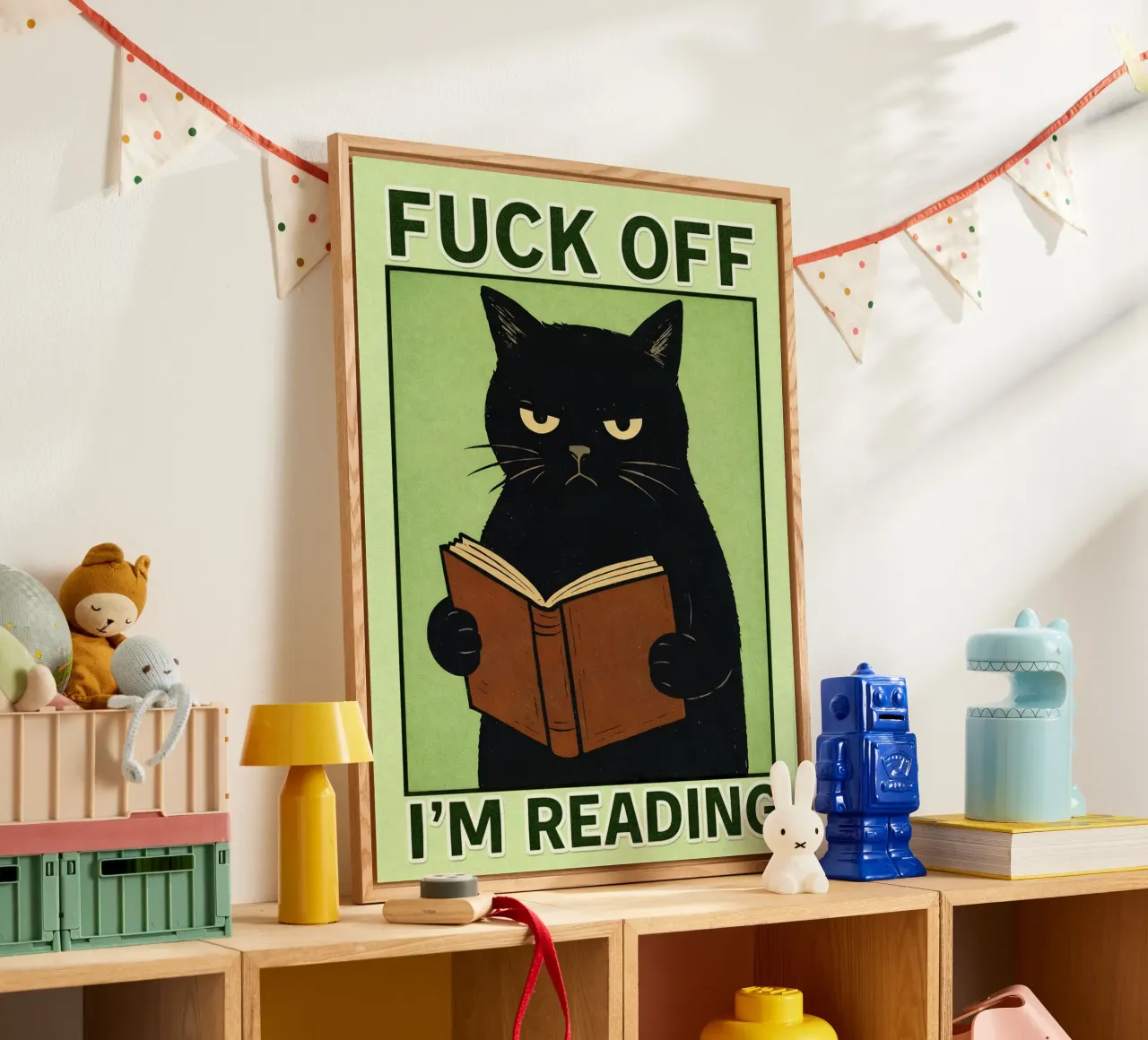 in the reading cat plexiglass da pasadenan