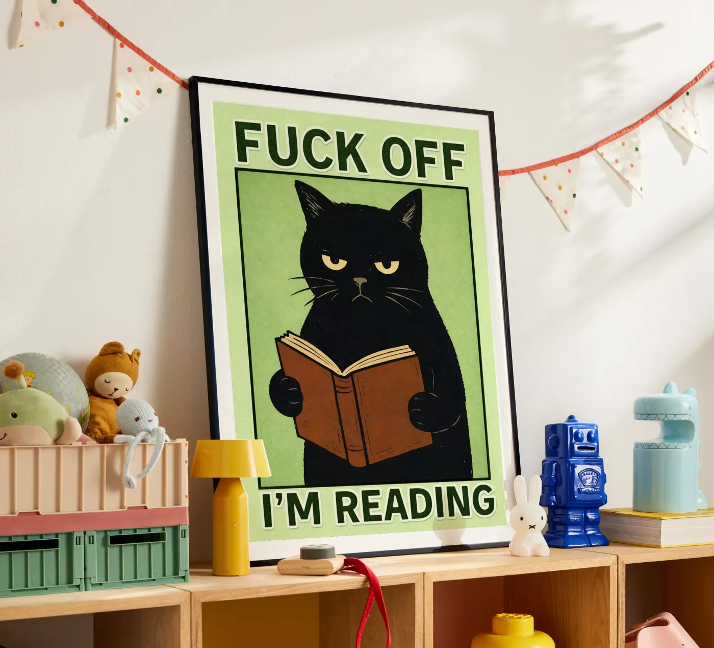im reading cat Poster von pasadenan