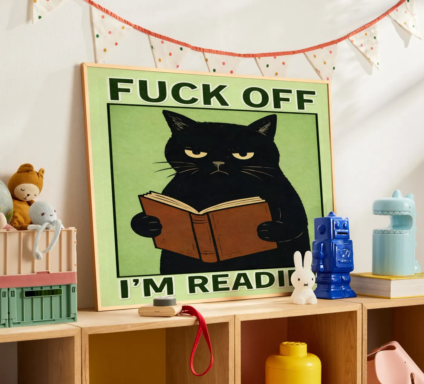 im reading cat Poster von pasadenan