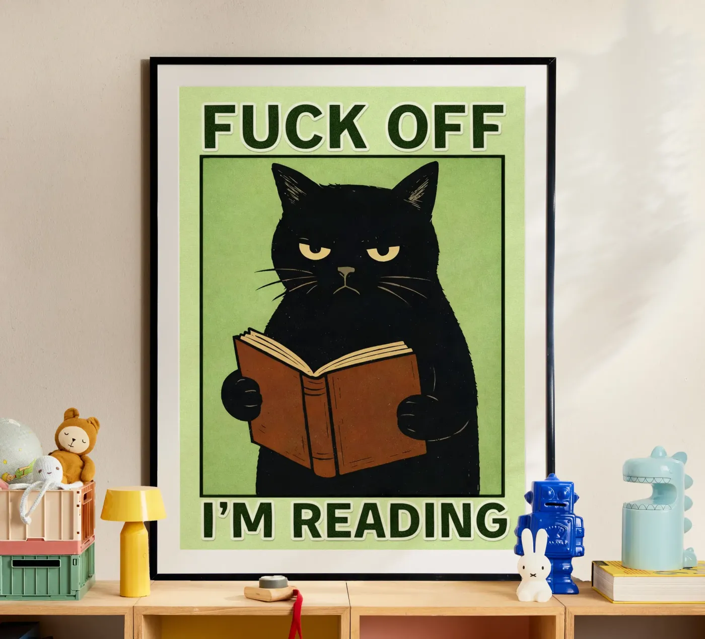 im reading cat Poster von pasadenan